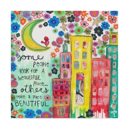 Jennifer Mccully 'Make A Place Beautiful' Canvas Art,24x24